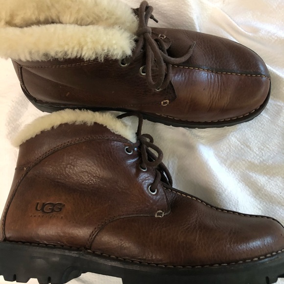 UGG Brown Leather Boots - Picture 4 of 8